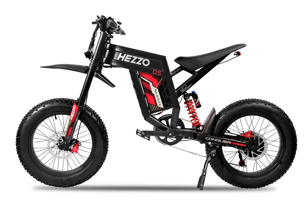 HEZZO D5 All-Terrain Electric Dirt Bike – 60V 3000W Hub Motor, 30Ah Battery, 20"×4.0" Fat Tire