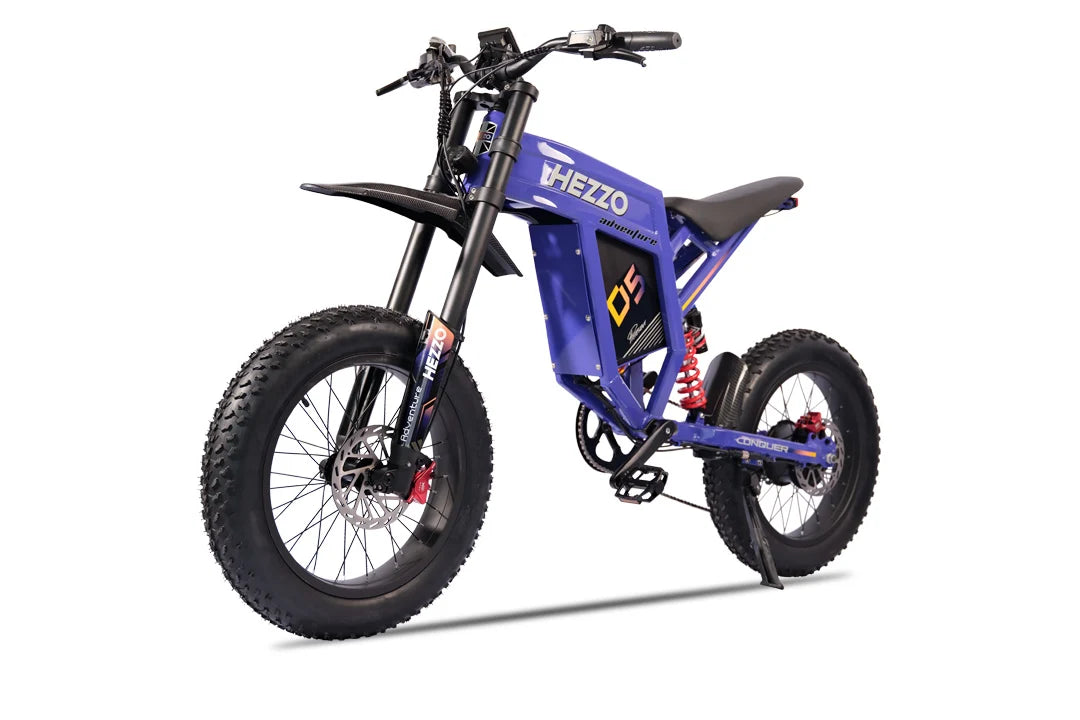 HEZZO D5 All-Terrain Electric Dirt Bike – 60V 3000W Hub Motor, 30Ah Battery, 20"×4.0" Fat Tire