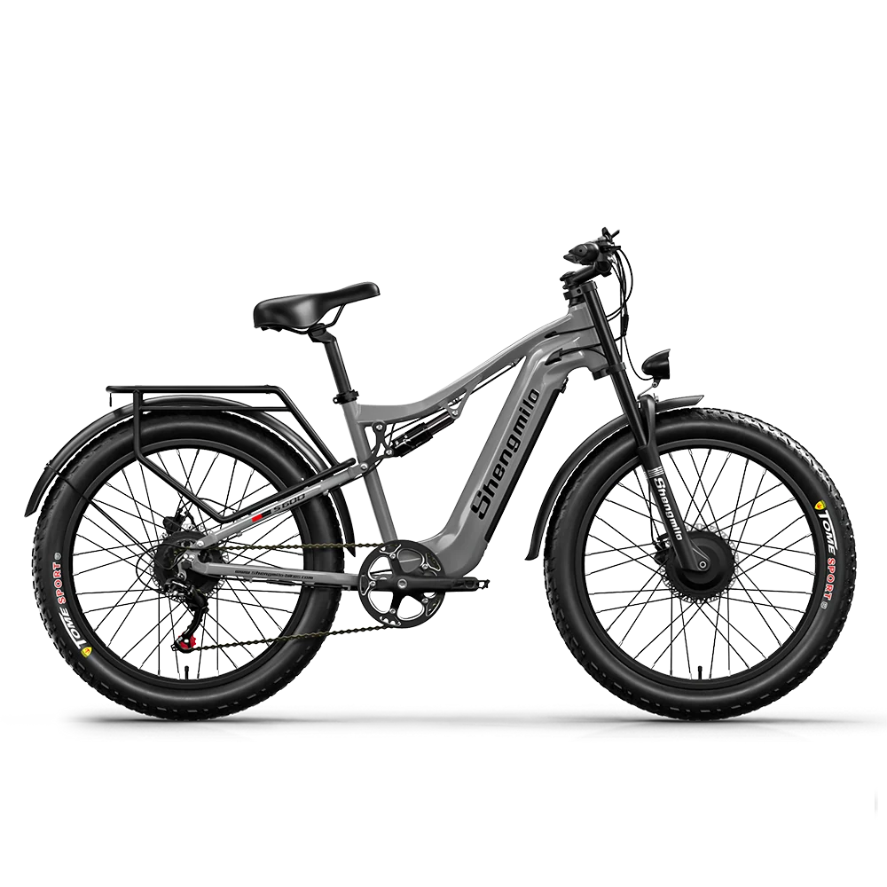 Shengmilo S600 Electric Bike for Adults – 2000W Dual Motor Fat Tire Ebike, 31MPH, 48V 17.5Ah Samsung Battery, 26"×3.0" Full Suspension Mountain E-Bike
