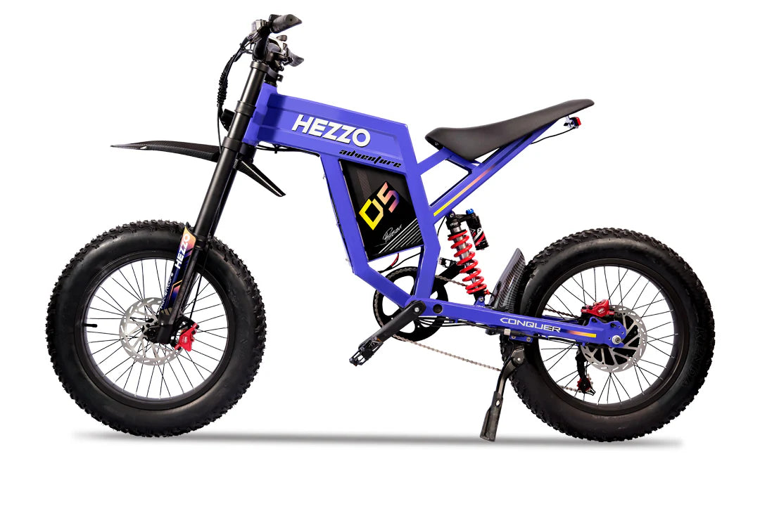 HEZZO D5 All-Terrain Electric Dirt Bike – 60V 3000W Hub Motor, 30Ah Battery, 20"×4.0" Fat Tire