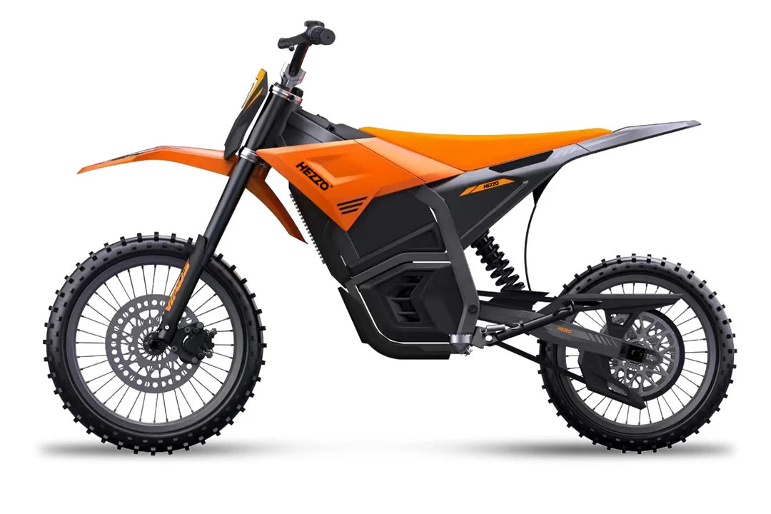 HEZZO D3 Electric Dirt Bike for Teenagers – 60V 3500W Mid-Drive Motor, 27Ah Battery, 14"/12" Off-Road Tires