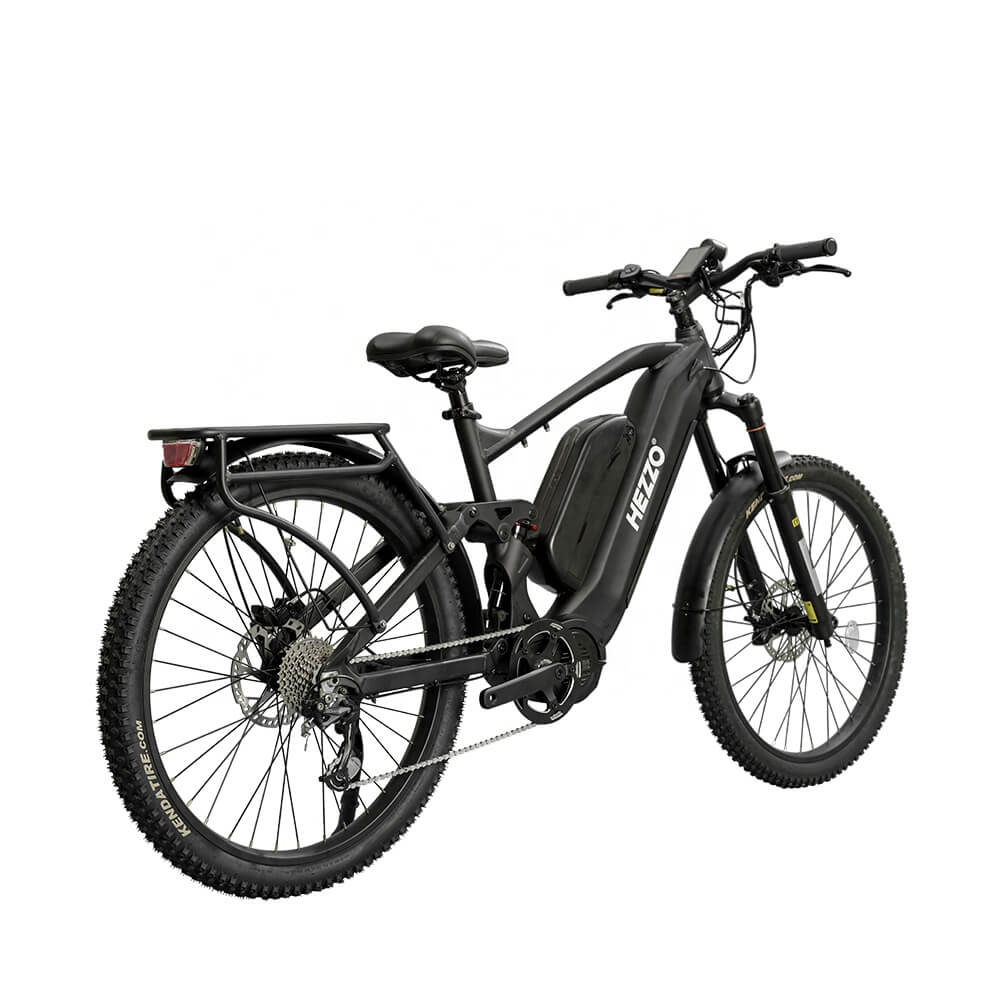 HEZZO K8 Dual Battery Electric Bike – Bafang M620 52V 1000W Mid-Drive, 40Ah Samsung/LG Battery, 27.5"×3.0" Kenda Fat Tire