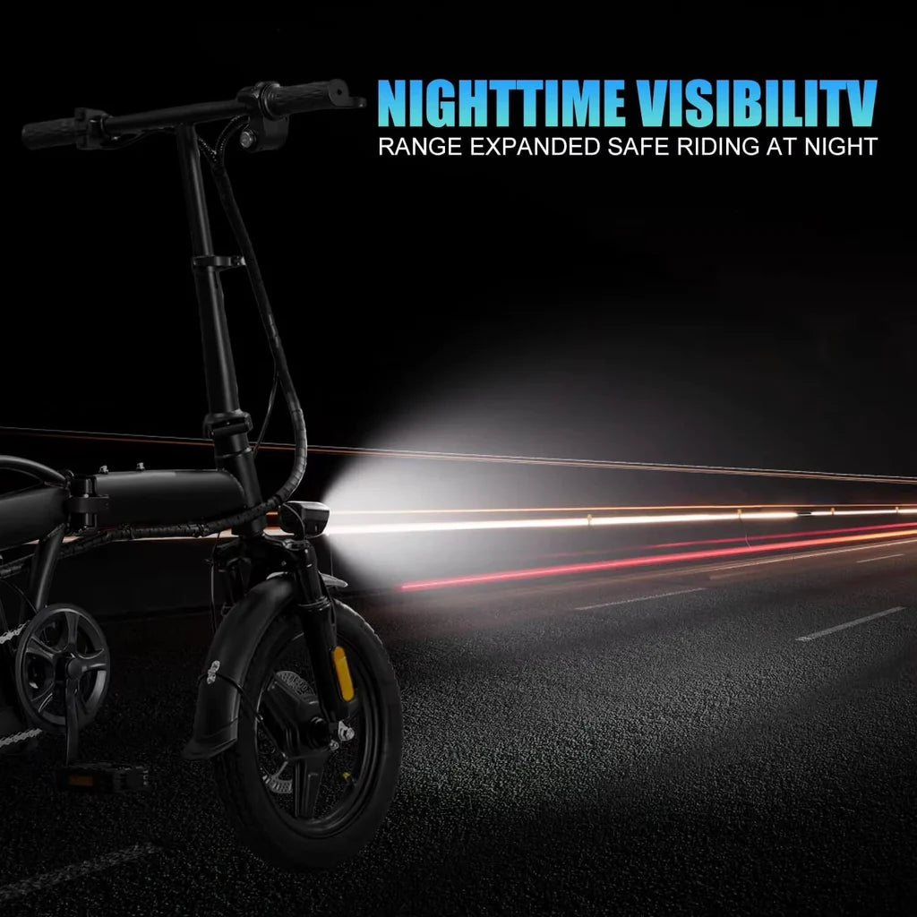 MaxxFun V8 Folding Electric Bike for Adults – 500W Motor, 48V 15Ah Battery, 20"×4.0" Fat Tire, Long Range Commuter Ebike